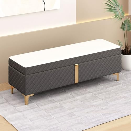 Moderne weiße gepolsterte Aufbewahrungsbank, 100 cm Fußstütze für Schlafzimmer oder Eingangsbereich, stilvoller Lederhocker mit Behälter, perfekt für Fußstütze und Sitzgelegenheit Moderne weiße gepolsterte Aufbewahrungsbank, 100 cm Fußstütze für Schlafzimmer oder Eingangsbereich, stilvoller Lederhocker mit Behälter, perfekt für Fußstütze und Sitzgelegenheit von Generisch