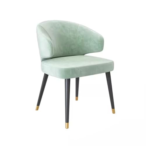 Moderner, gepolsterter Esszimmerstuhl aus Samt mit ergonomischem Design und schwarzen Beinen für Schlafzimmer, Lounge oder Schminktisch Moderner, gepolsterter Esszimmerstuhl aus Samt mit ergonomischem Design und schwarzen Beinen für Schlafzimmer, Lounge oder Schminktisch von Generisch