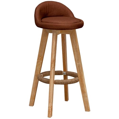 Moderner, minimalistischer Barhocker für die Küche, 360° drehbar, hohe Holz-Barstühle mit Rückenlehne und Fußstütze, perfekt für Frühstückstresen, Insel, 37 x 37 x 83 cm Moderner, minimalistischer Barhocker für die Küche, 360° drehbar, hohe Holz-Barstühle mit Rückenlehne und Fußstütze, perfekt für Frühstückstresen, Insel, 37 x 37 x 83 cm von Generisch