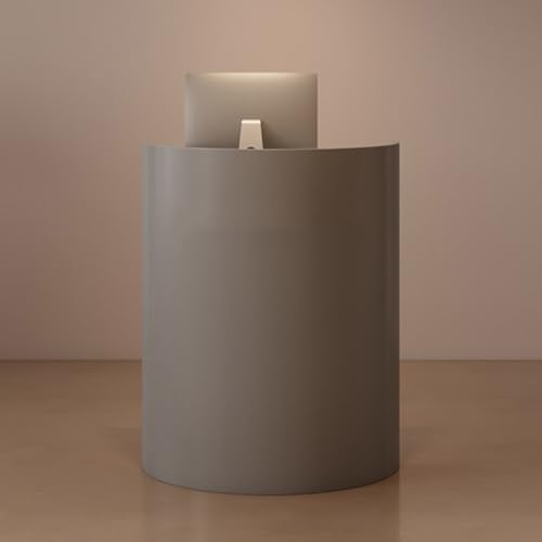Moderner, minimalistischer Empfangstisch, kleine Bartheke für Restaurants und Bekleidungsgeschäfte, Halbbogen-Design (Grau 80 cm), kreative Kassenlösung von Generisch