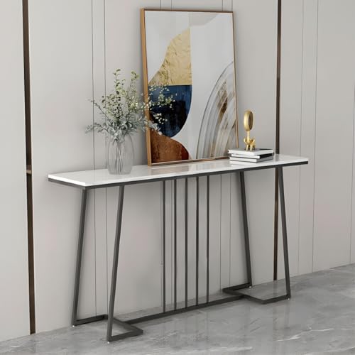 Moderner, rechteckiger Konsolentisch mit Massivholzplatte und klarem Acryl-Akzent, ideal für Wohnzimmer und Eingangsdekoration von Generisch