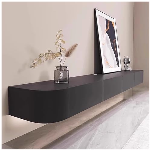Moderner, schwebender TV-Schrank, Wandmontage, mit großem Stauraum für Zimmer (Beige, 140 x 24 x 20 cm) von Generisch