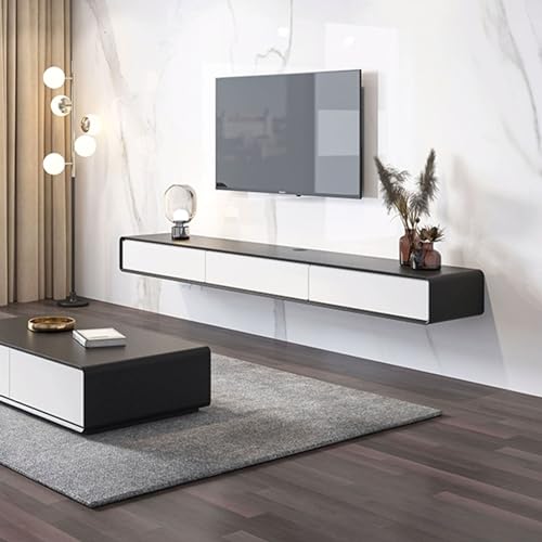 Moderner, wandmontierter, schwebender TV-Schrank mit 3 herunterklappbaren Türen, kleiner Haushalt, Unterhaltung, Medienkonsole, Center, großer Stauraum, TV-Bank für Wohnzimmer Moderner, wandmontierter, schwebender TV-Schrank mit 3 herunterklappbaren Türen, kleiner Haushalt, Unterhaltung, Medienkonsole, Center, großer Stauraum, TV-Bank für Wohnzimmer von Generisch