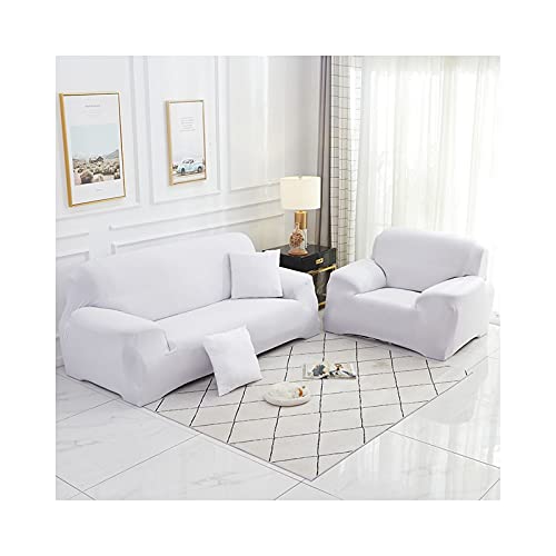Moderner 3-Sitzer-Sofabezug, dehnbar, einfarbig, Schonbezug, strapazierfähiges Polyester für weiße Couch, elastische Passform, Möbelschutz, Heimdekor-Essentials Moderner 3-Sitzer-Sofabezug, dehnbar, einfarbig, Schonbezug, strapazierfähiges Polyester für weiße Couch, elastische Passform, Möbelschutz, Heimdekor-Essentials von Generisch