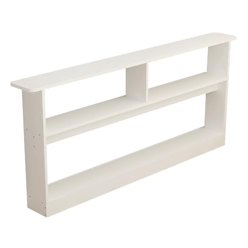 Moderner 3-stöckiger schmaler Konsolentisch mit Ablagen – multifunktionaler Sofatisch für Eingangsbereich, Wohnzimmer oder H (weiß, 120 x 15 cm) von Generisch