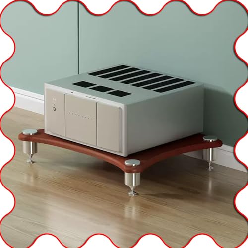 Moderner 4-stöckiger Audio-Video-Media-Ständer, multifunktionales Stereo-Regal, HiFi-Aufbewahrungsschrank mit stoßdämpfenden Pads, Teak-Finish, AV-Komponenten-Regal für Heimkino Moderner 4-stöckiger Audio-Video-Media-Ständer, multifunktionales Stereo-Regal, HiFi-Aufbewahrungsschrank mit stoßdämpfenden Pads, Teak-Finish, AV-Komponenten-Regal für Heimkino von Generisch