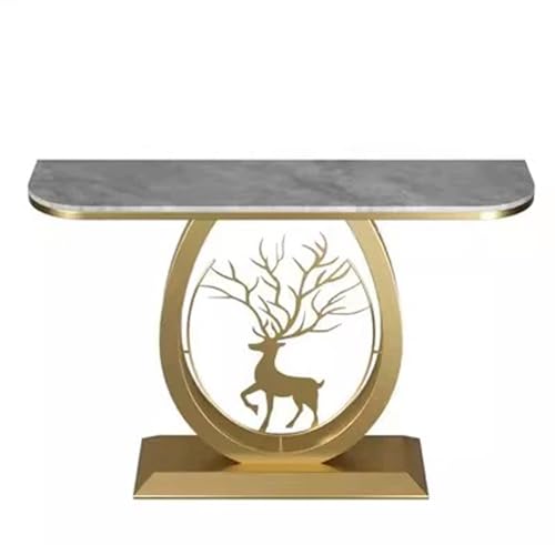 Moderner 59-Zoll-Konsolentisch – Eingangs- und Sofatisch mit goldenem Metallrahmen, perfekt für Flur, Foyer, Akzentmöbel hinter der Couch – stilvolles und funktionales Dekor von Generisch