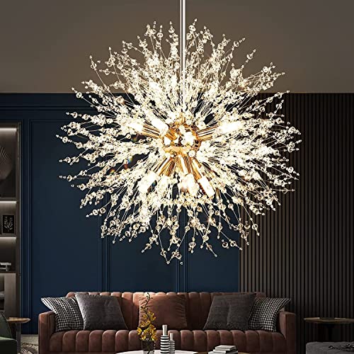 Moderner 8-flammiger Kristall-Löwenzahn-Kronleuchter – elegantes goldfarbenes Feuerwerk für Wohnzimmer, Esszimmer, Schlafzimmer, Küche, Beleuchtung, Dekor Moderner 8-flammiger Kristall-Löwenzahn-Kronleuchter – elegantes goldfarbenes Feuerwerk für Wohnzimmer, Esszimmer, Schlafzimmer, Küche, Beleuchtung, Dekor von Generisch