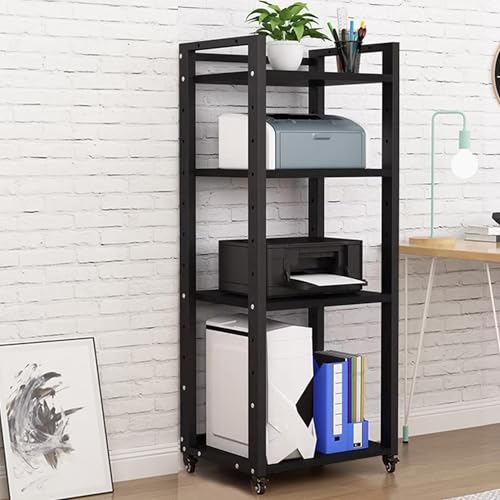 Moderner AV-Media-Ständer für kleine Räume, Stereo-Schrank mit Ablage, stilvolles Entertainment-Center für Wohnzimmer & Gaming, schwarzes 4-stöckiges Design Moderner AV-Media-Ständer für kleine Räume, Stereo-Schrank mit Ablage, stilvolles Entertainment-Center für Wohnzimmer & Gaming, schwarzes 4-stöckiges Design von Generisch