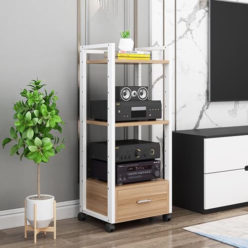 Moderner AV-Media-Ständer mit Plattenspieler-Ständer und CD-Audio-Rack, Turm-Halter, weiß, Stereo-Schrank für Zuhause/Büro/Theater Moderner AV-Media-Ständer mit Plattenspieler-Ständer und CD-Audio-Rack, Turm-Halter, weiß, Stereo-Schrank für Zuhause/Büro/Theater von Generisch