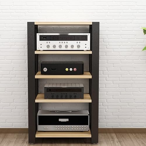 Moderner AV-Medien-Aufbewahrungsschrank, höhenverstellbar, 5 Etagen, Plattenspieler-Ständer für Heim- und Spielkonsolen, offenes Design, helles Walnussholz-Finish, vielseitiger Audio-Video-Nizer Moderner AV-Medien-Aufbewahrungsschrank, höhenverstellbar, 5 Etagen, Plattenspieler-Ständer für Heim- und Spielkonsolen, offenes Design, helles Walnussholz-Finish, vielseitiger Audio-Video-Nizer von Generisch