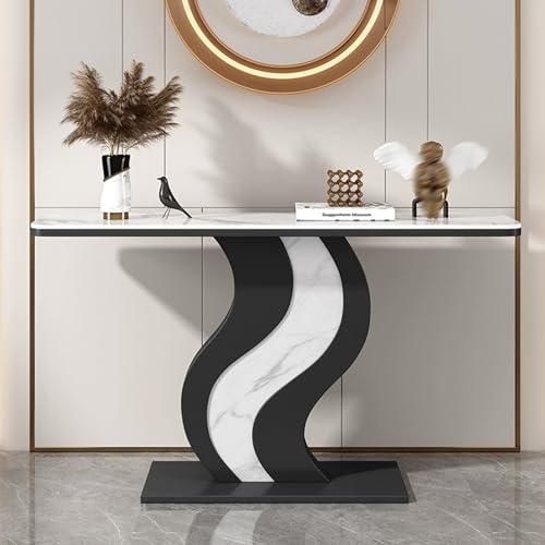 Moderner Akzent-Konsolentisch mit gebogenen Metallrahmen, ideal für Wohnzimmer, Flur oder hinter der Couch von Generisch