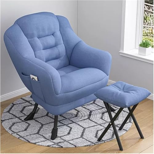 Moderner Akzentsessel & Ottoman-Set – Gepolsterter Lazy Chair mit klappbarer Fußstütze – Stilvoller Baumwollstoff Loungesessel & Metallrahmen für Wohnzimmer & Schlafzimmer Moderner Akzentsessel & Ottoman-Set – Gepolsterter Lazy Chair mit klappbarer Fußstütze – Stilvoller Baumwollstoff Loungesessel & Metallrahmen für Wohnzimmer & Schlafzimmer von Generisch