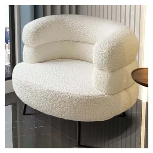 Moderner Akzentstuhl, einzelnes kuscheliges Sherpa-Sofa für Wohnzimmer, Schlafzimmer, Salon und Büro, geschwungenes Design, Rückenlehne, bequemer Lese-Couch-Stuhl Moderner Akzentstuhl, einzelnes kuscheliges Sherpa-Sofa für Wohnzimmer, Schlafzimmer, Salon und Büro, geschwungenes Design, Rückenlehne, bequemer Lese-Couch-Stuhl von Generisch