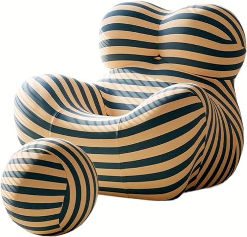 Moderner Akzentstuhl mit Ottoman-Set für Wohnzimmer, bequemer Loungesessel mit Fußstütze, Freizeitsessel in Blau, 76,2 x 71,1 cm Moderner Akzentstuhl mit Ottoman-Set für Wohnzimmer, bequemer Loungesessel mit Fußstütze, Freizeitsessel in Blau, 76,2 x 71,1 cm von Generisch