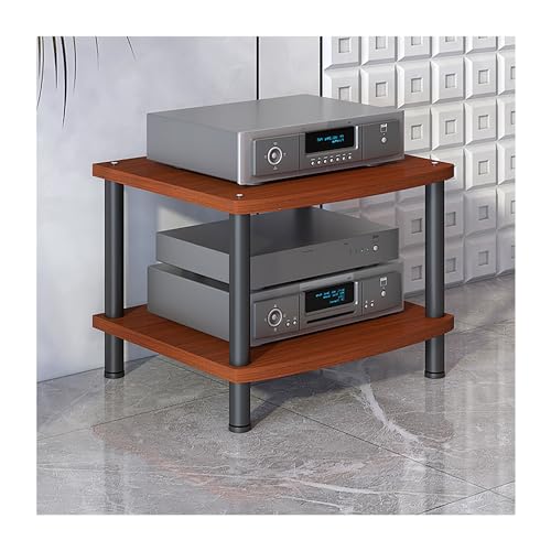 Moderner Audio-Regal, offener AV-Medien-Speicherturm für Heimbüro, Theater und Aufnahmeraum, stilvolles braunes Design (44 cm) von Generisch