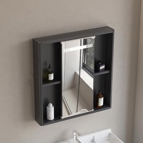 Moderner Badezimmer-Medizinschrank mit LED-Spiegelleuchte, Schiebetür-Aufbewahrung, Wandschrank, für Badezimmer, Küche und Flur, stilvolles und funktionales Design Moderner Badezimmer-Medizinschrank mit LED-Spiegelleuchte, Schiebetür-Aufbewahrung, Wandschrank, für Badezimmer, Küche und Flur, stilvolles und funktionales Design von Generisch