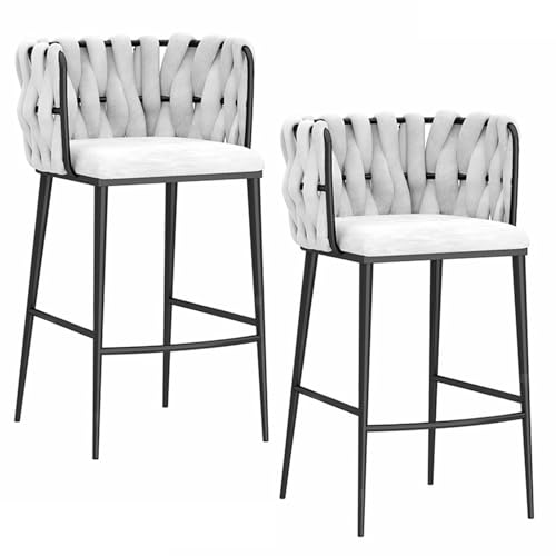 Moderner Barhocker, 2er-Set, Küchentheke, hohe Hocker, stilvolle Barstühle für Zuhause, modernes Design, perfekt für Kücheninsel oder Kneipe von Generisch