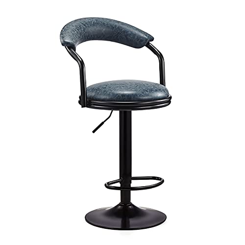Moderner Barhocker, verstellbar, mit Rückenlehne und Sitzfläche, für Esszimmer, Hausbar oder Küche, Barhocker, höhenverstellbar, Blau Moderner Barhocker, verstellbar, mit Rückenlehne und Sitzfläche, für Esszimmer, Hausbar oder Küche, Barhocker, höhenverstellbar, Blau von Generisch