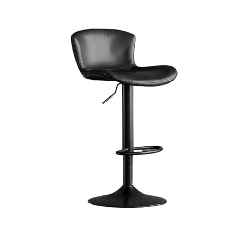 Moderner Barhocker (6080 cm) Stilvoller Eisen-Drehstuhl mit Rückenlehne für den Heimgebrauch Leichter Küchenhocker in Schwarz Trendiges Elevating Design von Generisch