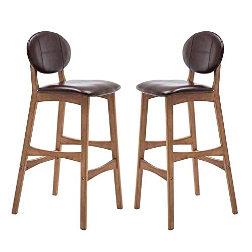 Moderner Barhocker aus Holz, 2er-Set, mit Fußstütze und Kissen, Sitzfläche, grün, 75 cm Sitzhöhe Moderner Barhocker aus Holz, 2er-Set, mit Fußstütze und Kissen, Sitzfläche, grün, 75 cm Sitzhöhe von Generisch