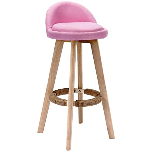 Moderner Barhocker aus Massivholz, 360° drehbar, mit Baumwoll-Leinen-Kissen und handgefertigter Fußstütze aus Hanfseil, stilvolles graues Design, 70 cm Höhe, perfekt für Zuhause und Küche Moderner Barhocker aus Massivholz, 360° drehbar, mit Baumwoll-Leinen-Kissen und handgefertigter Fußstütze aus Hanfseil, stilvolles graues Design, 70 cm Höhe, perfekt für Zuhause und Küche von Generisch
