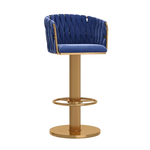 Moderner Barhocker aus goldfarbenem Samt – höhenverstellbarer Drehstuhl mit Rückenlehne – stilvolles gewebtes Design für Küche, Zuhause, Bar und Insel – 1 Stück Moderner Barhocker aus goldfarbenem Samt – höhenverstellbarer Drehstuhl mit Rückenlehne – stilvolles gewebtes Design für Küche, Zuhause, Bar und Insel – 1 Stück von Generisch