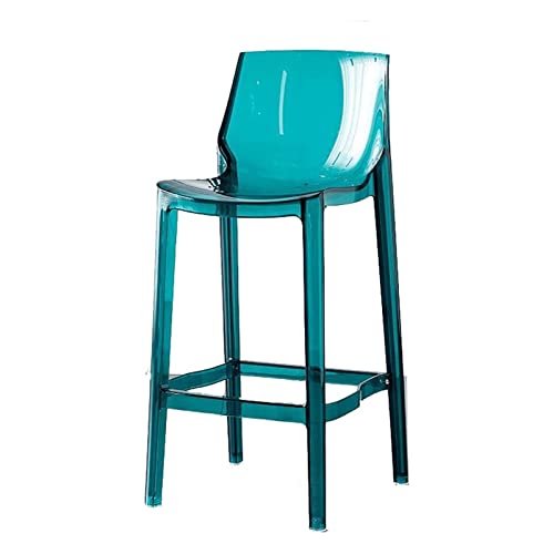 Moderner Barhocker aus transparentem Acryl mit Rückenlehne, luxuriöser Hochstuhl für Küche, Theke, Esszimmer, Schminktisch, elegantes und funktionales Design von Generisch