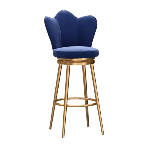 Moderner Barhocker mit Rückenlehne, Samt, gepolsterter Akzentstuhl, goldfarbener Metallrahmen, Sitzfläche auf der Kücheninsel, 75 cm Sitzhöhe, stilvolles blaues Design, 1 Stück Moderner Barhocker mit Rückenlehne, Samt, gepolsterter Akzentstuhl, goldfarbener Metallrahmen, Sitzfläche auf der Kücheninsel, 75 cm Sitzhöhe, stilvolles blaues Design, 1 Stück von Generisch