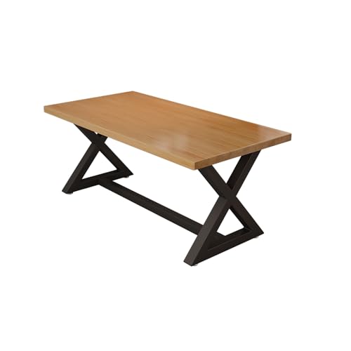 Moderner Bartisch aus Massivholz – Langer, schmaler Esstisch, rechteckiger Konsolentisch mit natürlicher Kante für Küche und Esszimmer – Landhausstil (120 x 70 cm) von Generisch