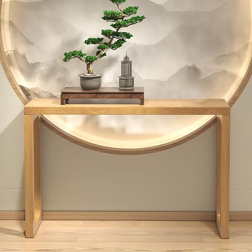 Moderner Bauernhaus-Holz-Konsolentisch, einzigartiges Retro-Design, Sofatisch, perfekt für Flur und Wohnzimmer von Generisch