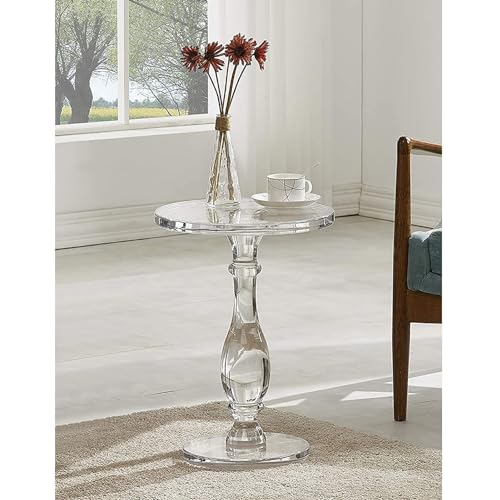 Moderner Beistelltisch aus Acryl mit klarer runder Oberseite, minimalistisches Design für Wohnzimmer und Schlafzimmer von Generisch