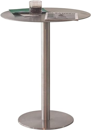 Moderner Bistrotisch mit Edelstahlplatte, platzsparendes Design für kompakte Ess- und Pub-Einstellungen Moderner Bistrotisch mit Edelstahlplatte, platzsparendes Design für kompakte Ess- und Pub-Einstellungen von Generisch
