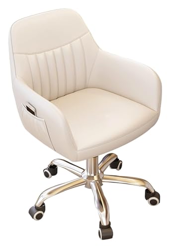 Moderner Bürostuhl aus Kunstleder mit Rollen, höhenverstellbar, Drehstuhl, Mid-Back Task Chair von Generisch