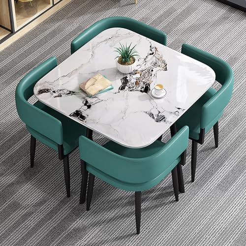 Moderner Bürotisch Empfangsraum Clubtisch mit Verhandlungs- und Esszimmerfunktion Platzsparende Möbel für Esszimmer und Küche (Blau) von Generisch