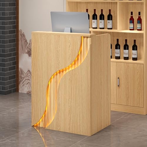 Moderner Bürotisch mit Kabeldurchführungslöchern und Schubladen, ideal für Zuhause, Salon und Empfangsraum von Generisch