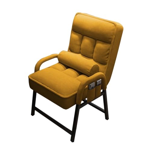 Moderner Chaiselongue mit Metallbeinen, bequemer Liegesessel zum Lesen, Wohnzimmersofa, 5-fach verstellbarer Relaxstuhl für Schlafzimmer (Farbe: B) von Generisch