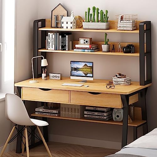 Moderner Computer-Arbeitsplatz-Schreibtisch mit oberen Ablagen für Heimbüro, Arbeitszimmer und Schreibtisch mit Ablage (120) von Generisch