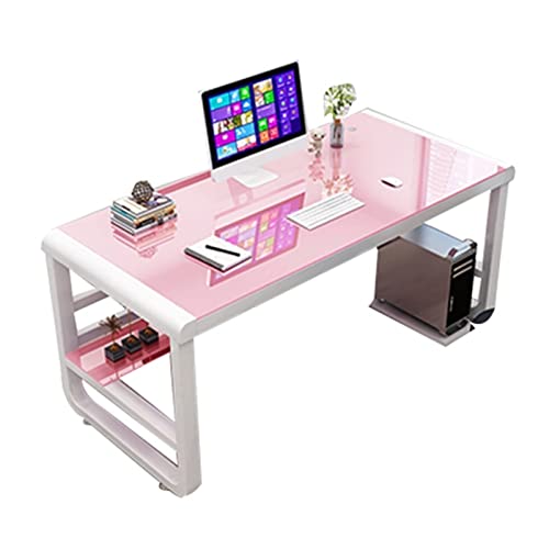 Moderner Computertisch aus Glas für Heimbüro, Arbeitszimmer und Gaming – einfach zu montieren von Generisch