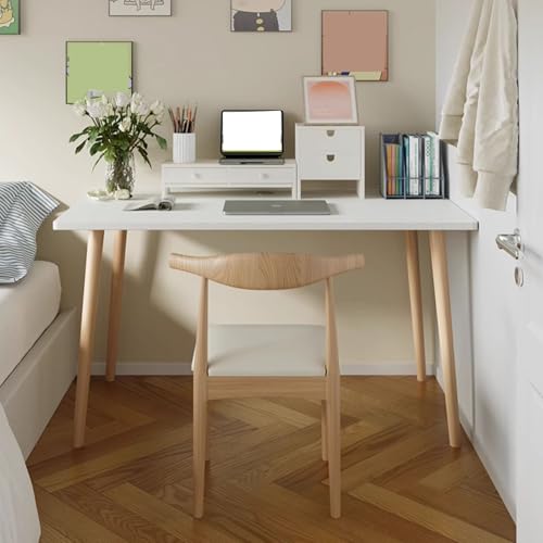 Moderner Computertisch aus Holz und Metall, stilvoller Laptop-Arbeitsplatz für Heimbüro und Arbeitszimmer, kompakter Executive-Schreibtisch von Generisch