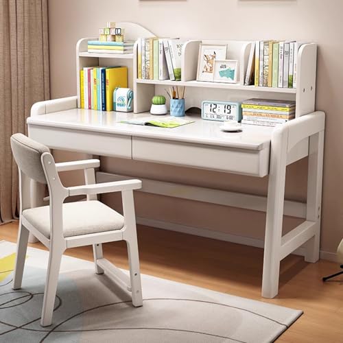 Moderner Computertisch aus Massivholz mit Stall, 2 Schubladen und Bücherregal, ideal zum Lernen, Schreiben und Basteln Moderner Computertisch aus Massivholz mit Stall, 2 Schubladen und Bücherregal, ideal zum Lernen, Schreiben und Basteln von Generisch