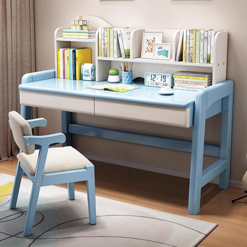 Moderner Computertisch aus Massivholz mit Stall, 2 Schubladen und Bücherregal, ideal zum Lernen, Schreiben und Basteln Moderner Computertisch aus Massivholz mit Stall, 2 Schubladen und Bücherregal, ideal zum Lernen, Schreiben und Basteln von Generisch