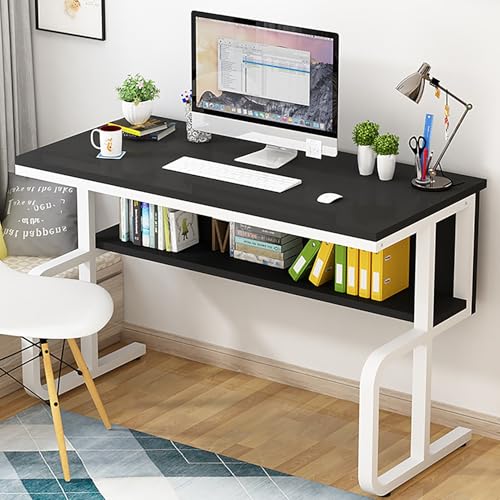 Moderner Computertisch für Heimbüro, einfacher Schreibarbeitsplatz, vielseitiger Studier- und Gaming-Tisch, Chefschreibtisch 100,3 x 61 cm, für Schlafzimmer und Wohnzimmer von Generisch
