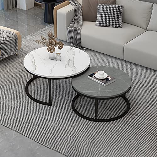 Moderner Couchtisch-Set aus weißem und grauem Schiefer mit Metallrahmen, Schubladen und modernem Design, Schlafzimmer- und Wohnzimmermöbel, Dekoration, 80 x 45/60 x 40 cm Moderner Couchtisch-Set aus weißem und grauem Schiefer mit Metallrahmen, Schubladen und modernem Design, Schlafzimmer- und Wohnzimmermöbel, Dekoration, 80 x 45/60 x 40 cm von Generisch