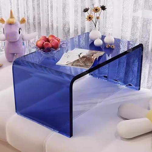 Moderner Couchtisch aus Acryl in C-Form für Wohnzimmer, Schlafzimmer und Terrasse, stilvolles Bianco-blaues Design, 12 mm Dicke, Größen: 50 x 40 x 30 cm und 60 x 40 x 40 cm Moderner Couchtisch aus Acryl in C-Form für Wohnzimmer, Schlafzimmer und Terrasse, stilvolles Bianco-blaues Design, 12 mm Dicke, Größen: 50 x 40 x 30 cm und 60 x 40 x 40 cm von Generisch