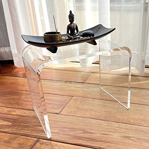 Moderner Couchtisch aus Acryl mit Ablage Klar Sofa Beistelltisch & Nachttisch Transparent Haushalt Schuhwechselhocker von Generisch