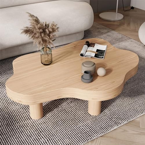 Moderner Couchtisch aus Holz in Wolkenform mit 3 Beinen für Wohnzimmerdekoration von Generisch