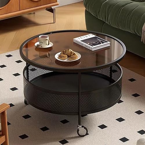 Moderner Couchtisch aus Marmor, 2er-Set, rund, minimalistisches Design mit stabilem Stahlrahmen, für kleine Räume, Wohnzimmer, Balkon und Bürodekoration Moderner Couchtisch aus Marmor, 2er-Set, rund, minimalistisches Design mit stabilem Stahlrahmen, für kleine Räume, Wohnzimmer, Balkon und Bürodekoration von Generisch