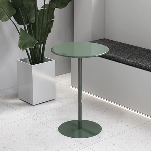 Moderner Couchtisch aus Metall, runder Akzenttisch, 40 cm breit, kleiner Beistelltisch, Couchtisch für Wohnzimmer, Schlafzimmer, kleine Räume (40 x 40 x 62 cm, grün) von Generisch