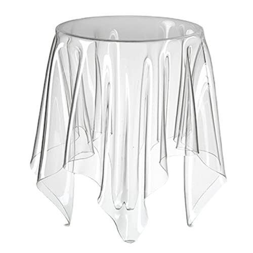 Moderner Couchtisch aus klarem Acryl – Stilvoller runder Gartentisch & platzsparender Zeitschriftenständer für Wohnzimmer & Büromöbel – funktionales Design für kleine Räume von Generisch